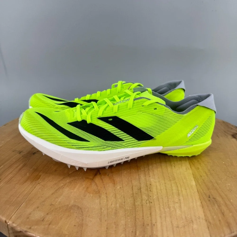 Adidas Adizero Ambition Mens Size 12 Lucid Lemon Running Track Field Spikes NEW